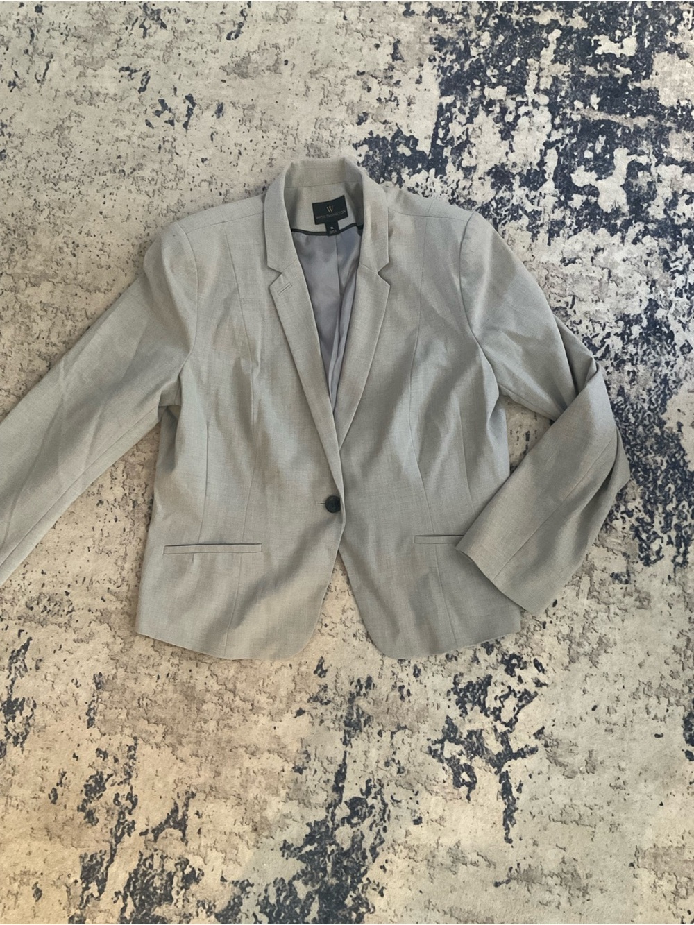Worthington Women's Light Gray Single-Button Blazer xl